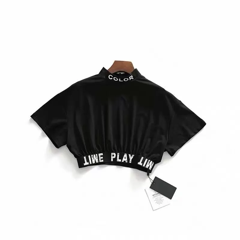 Blair Turtle Neck Cropped T-shirt