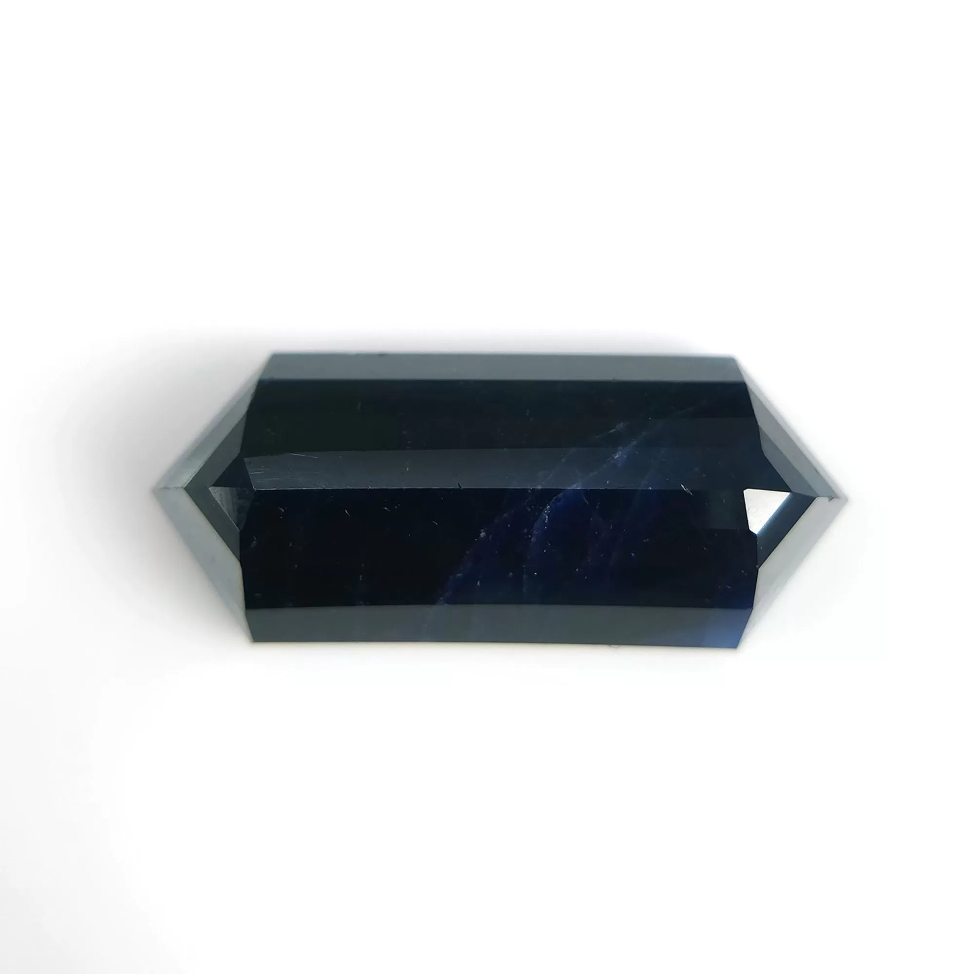 BLUE SAPPHIRE Gemstone Step Cut : 19.80cts Natural Untreated Unheated Sapphire Uneven Shape 25*11mm (With Video)