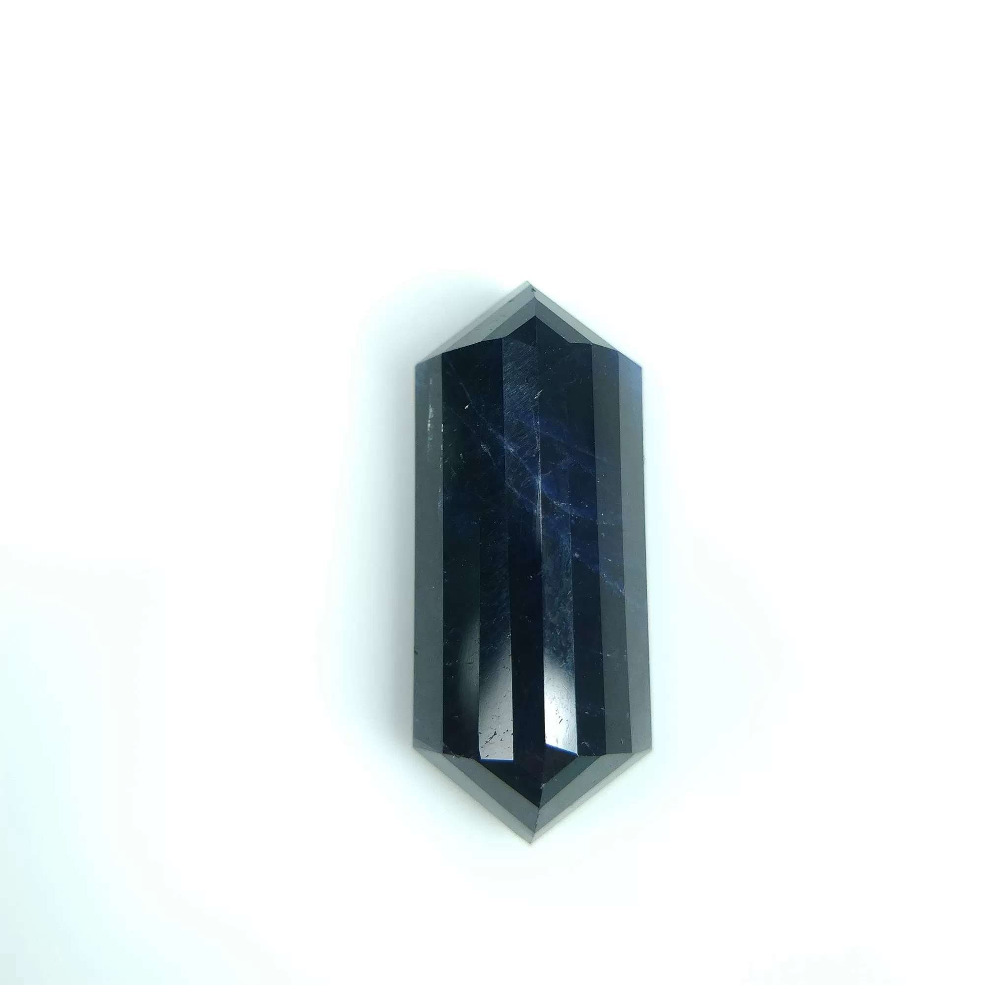 BLUE SAPPHIRE Gemstone Step Cut : 19.80cts Natural Untreated Unheated Sapphire Uneven Shape 25*11mm (With Video)