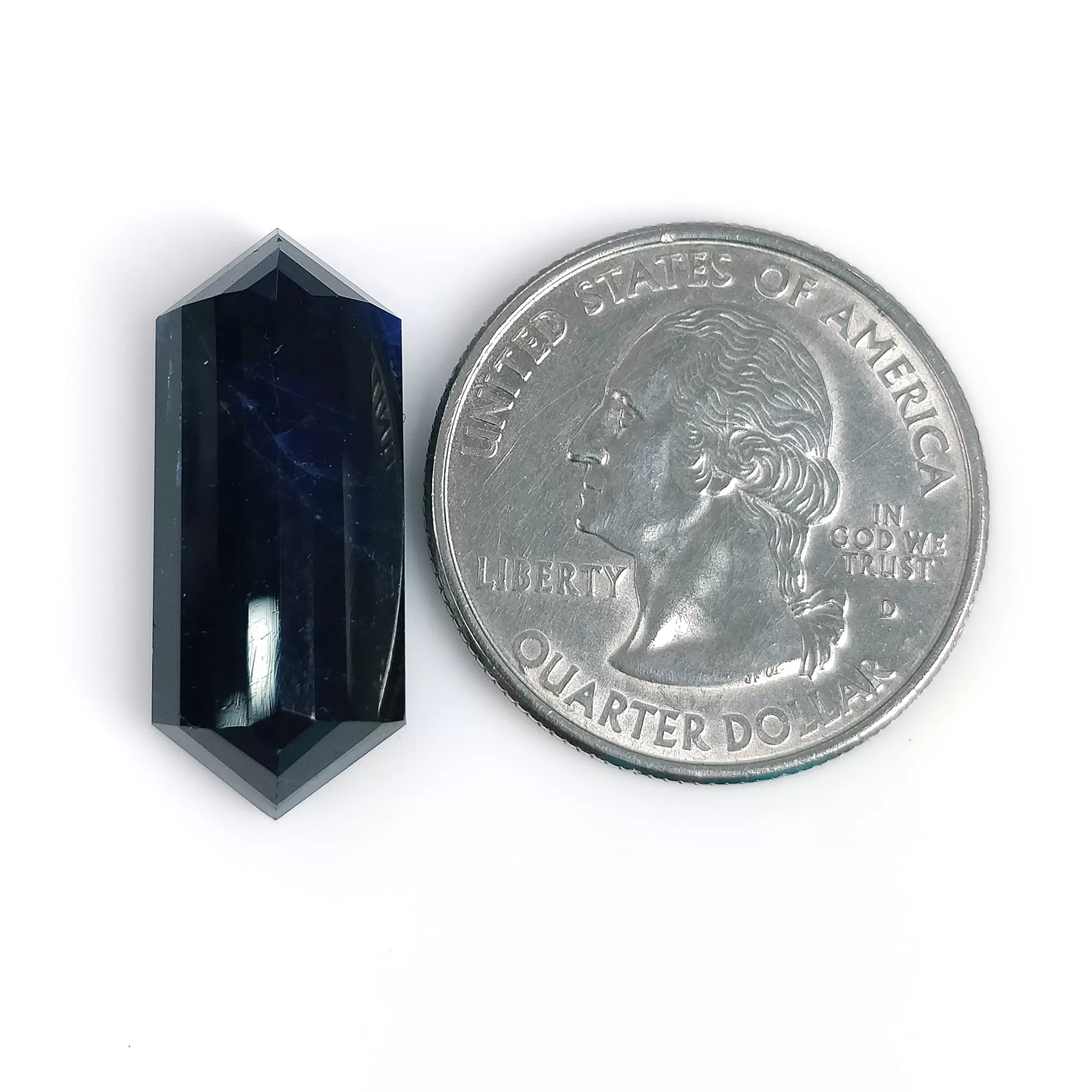 BLUE SAPPHIRE Gemstone Step Cut : 19.80cts Natural Untreated Unheated Sapphire Uneven Shape 25*11mm (With Video)