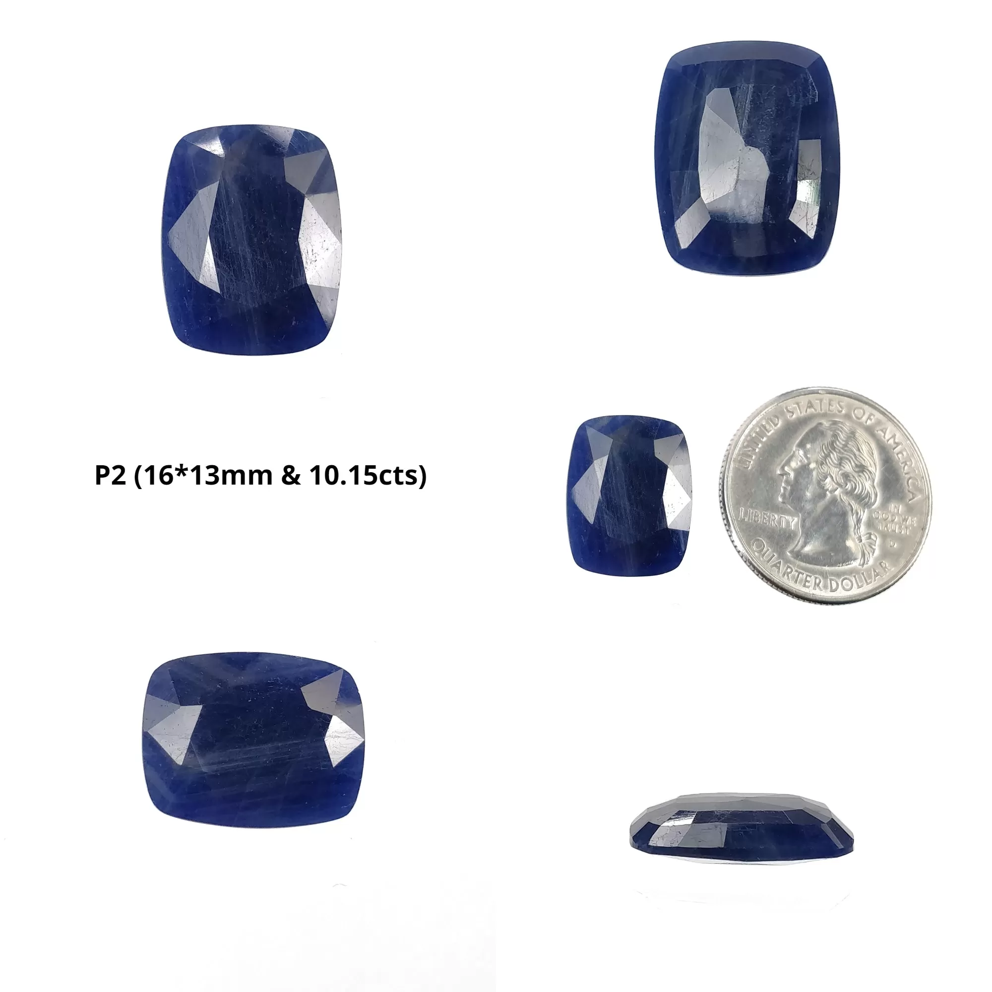 BLUE SILVER Sheen SAPPHIRE Gemstone Normal Cut : Natural Untreated Unheated Sapphire Cushion Oval Shape