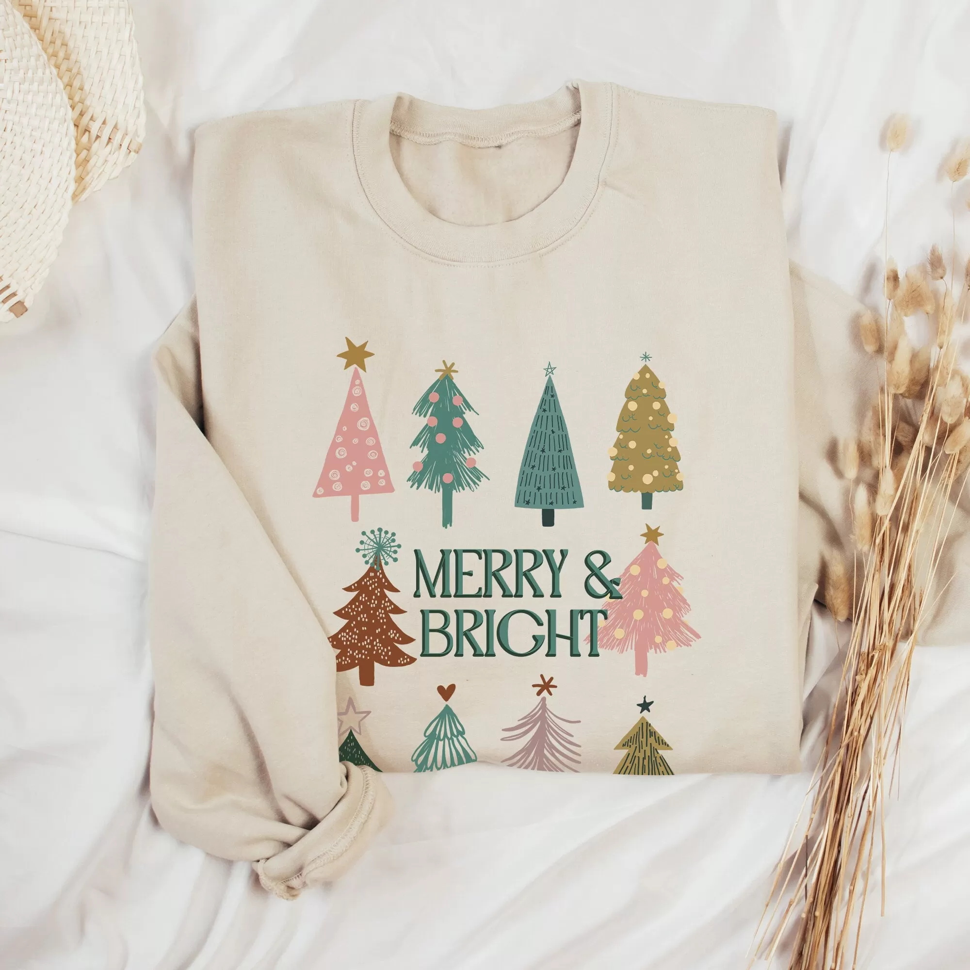 Boho Christmas Trees Sweatshirt