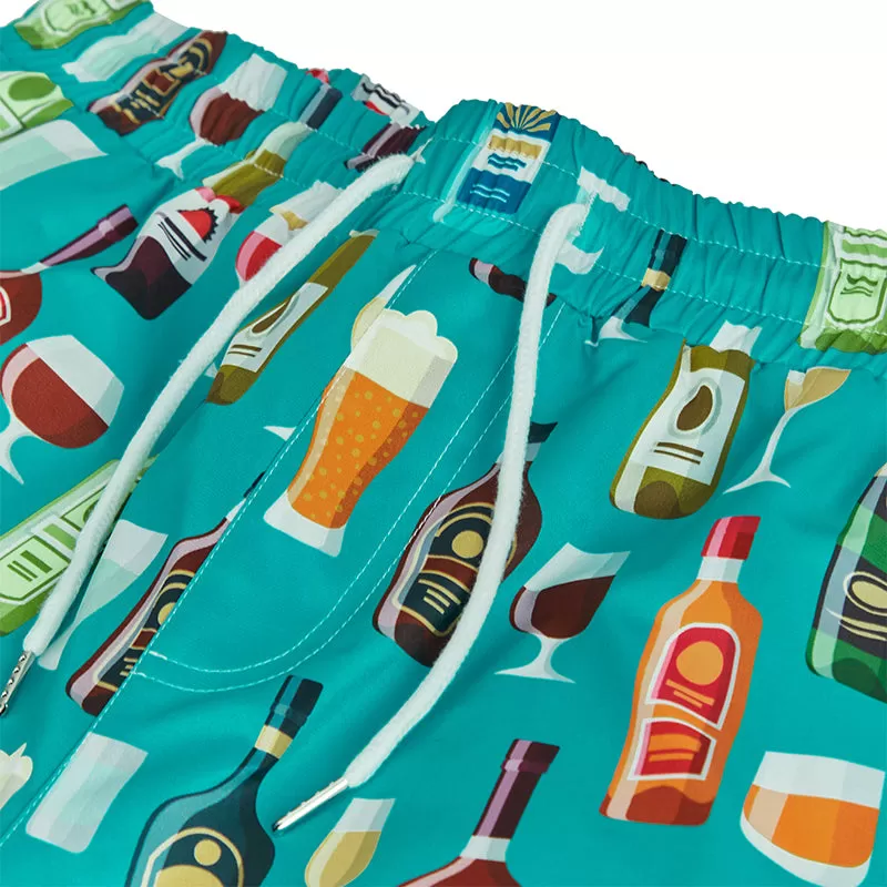 BOTTLE PRINTED SWIM TRUNKS