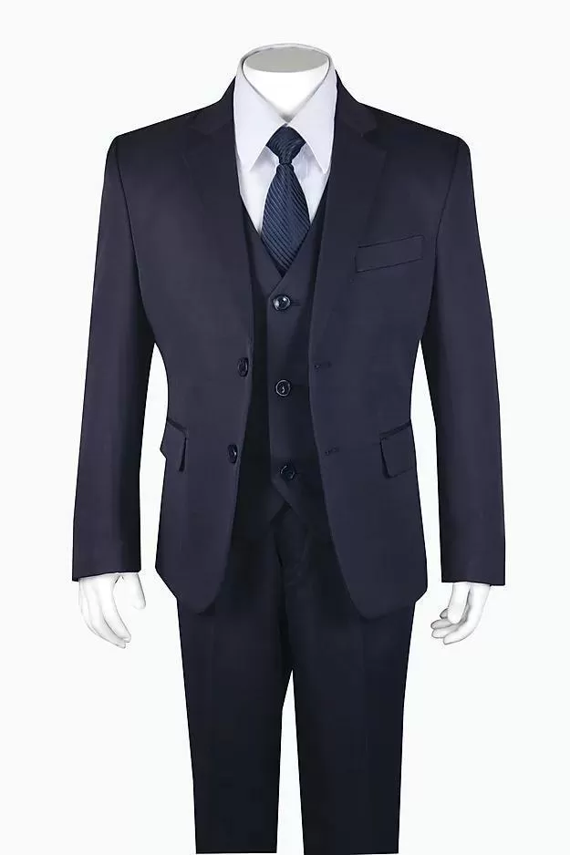 Boys 5 Piece Suit Color Navy