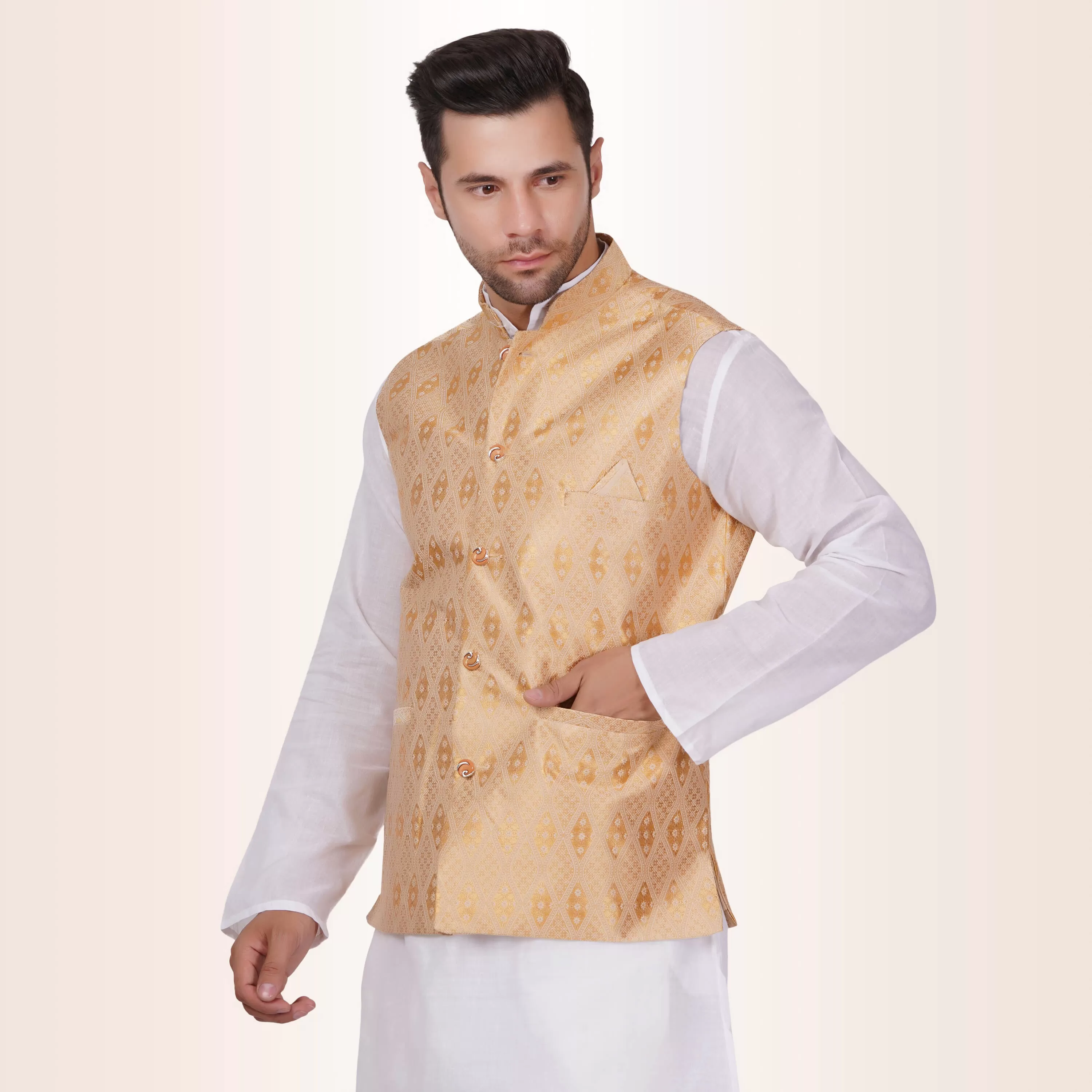 Brocade fabric Waistcoat