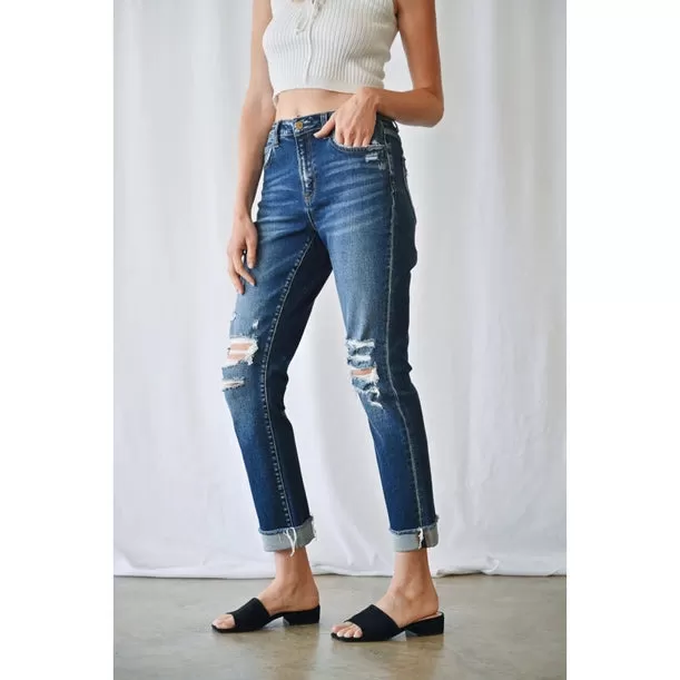 Brooklyn High Rise Boyfriend Crop Denim