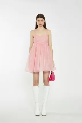 Bubblegum Pink Babydoll Mini Dress