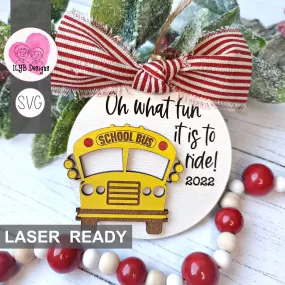 Bus Driver Christmas Ornament | Laser Cut SVG File