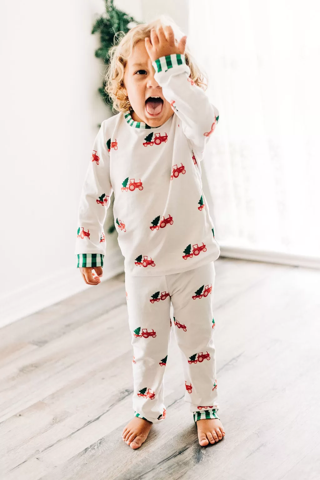 Buttflap Pajamas - Christmas Tractor Holiday Lounge PREORDER