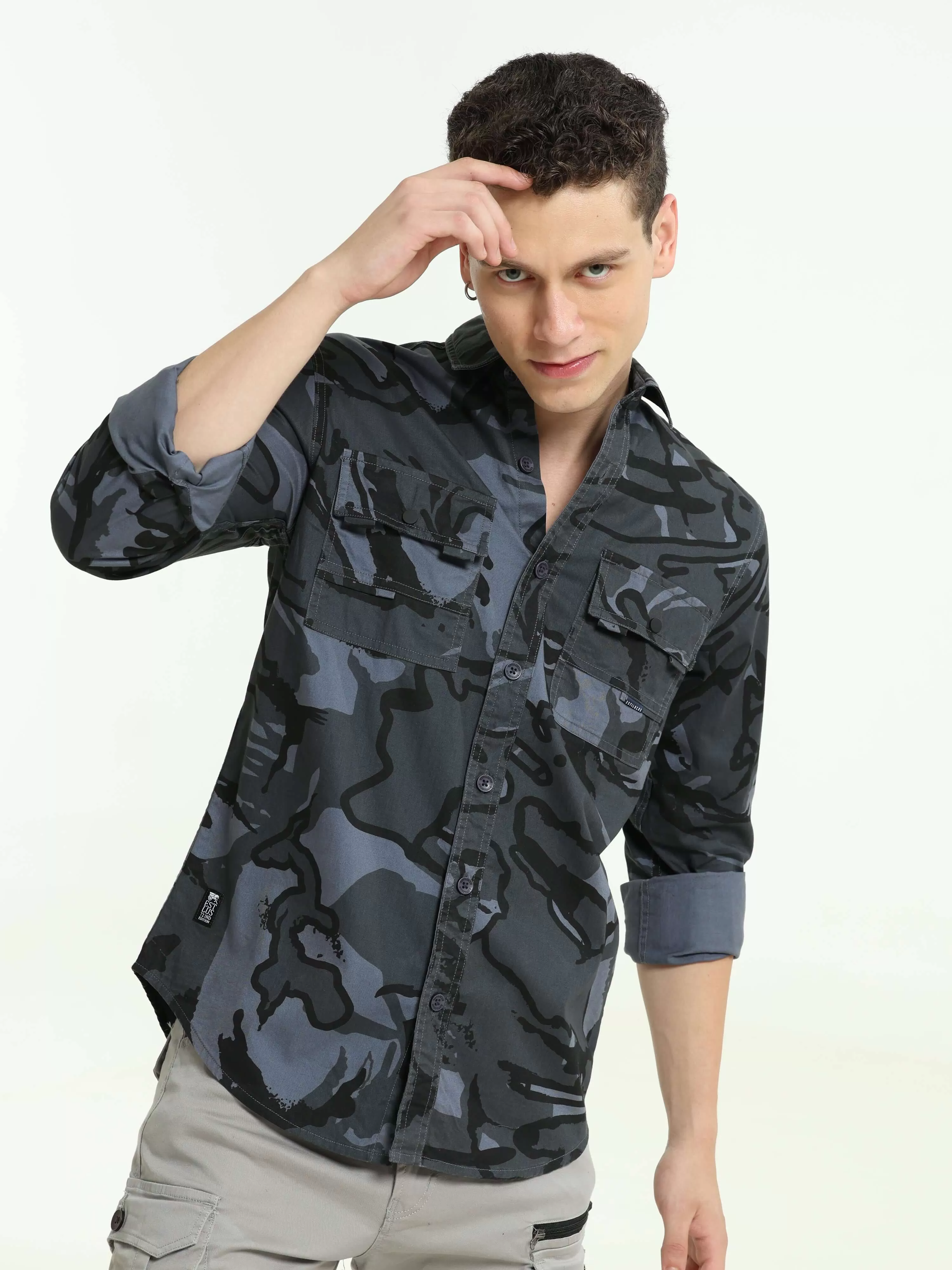 Camo Cargo navy shirt