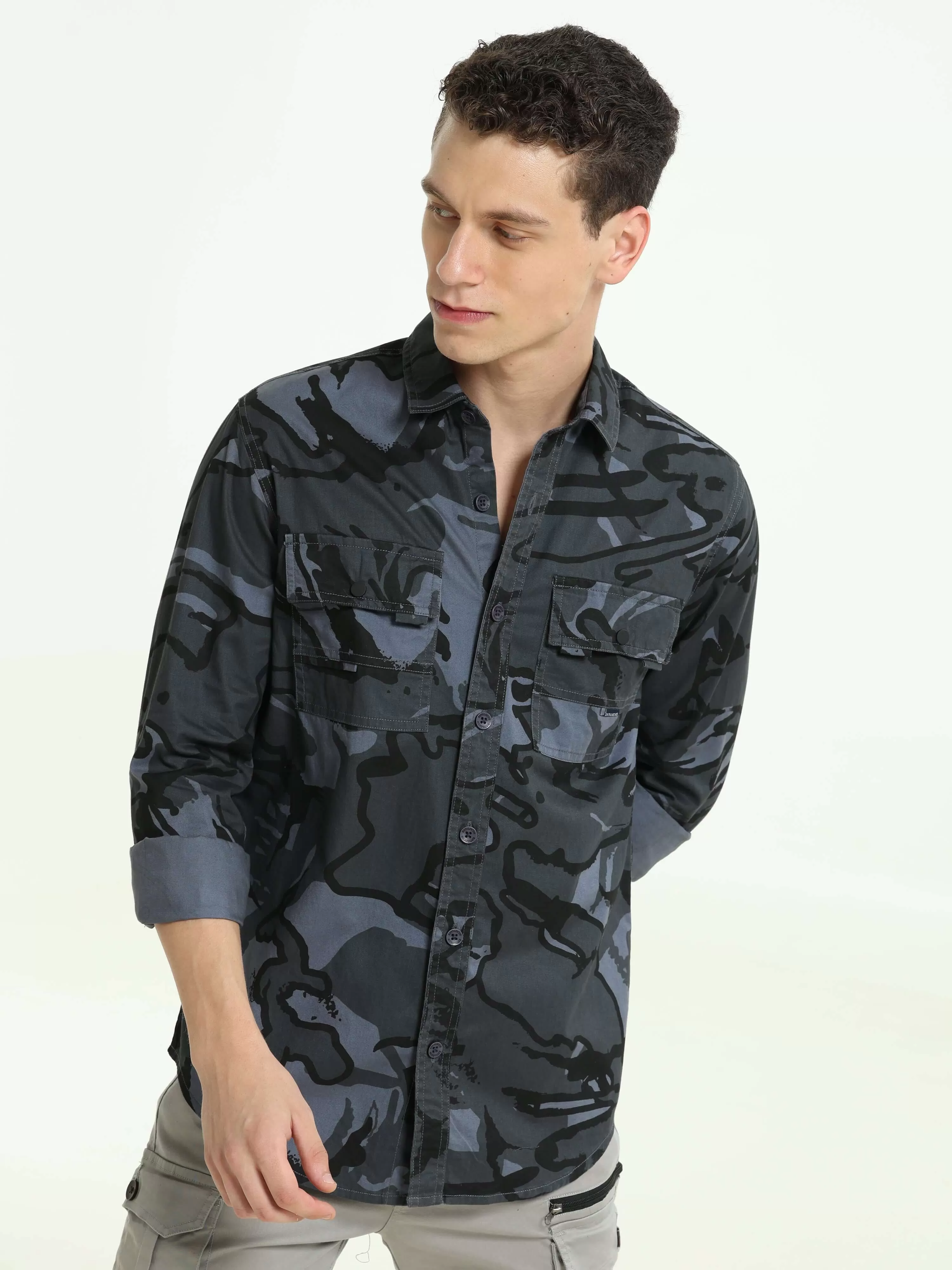 Camo Cargo navy shirt