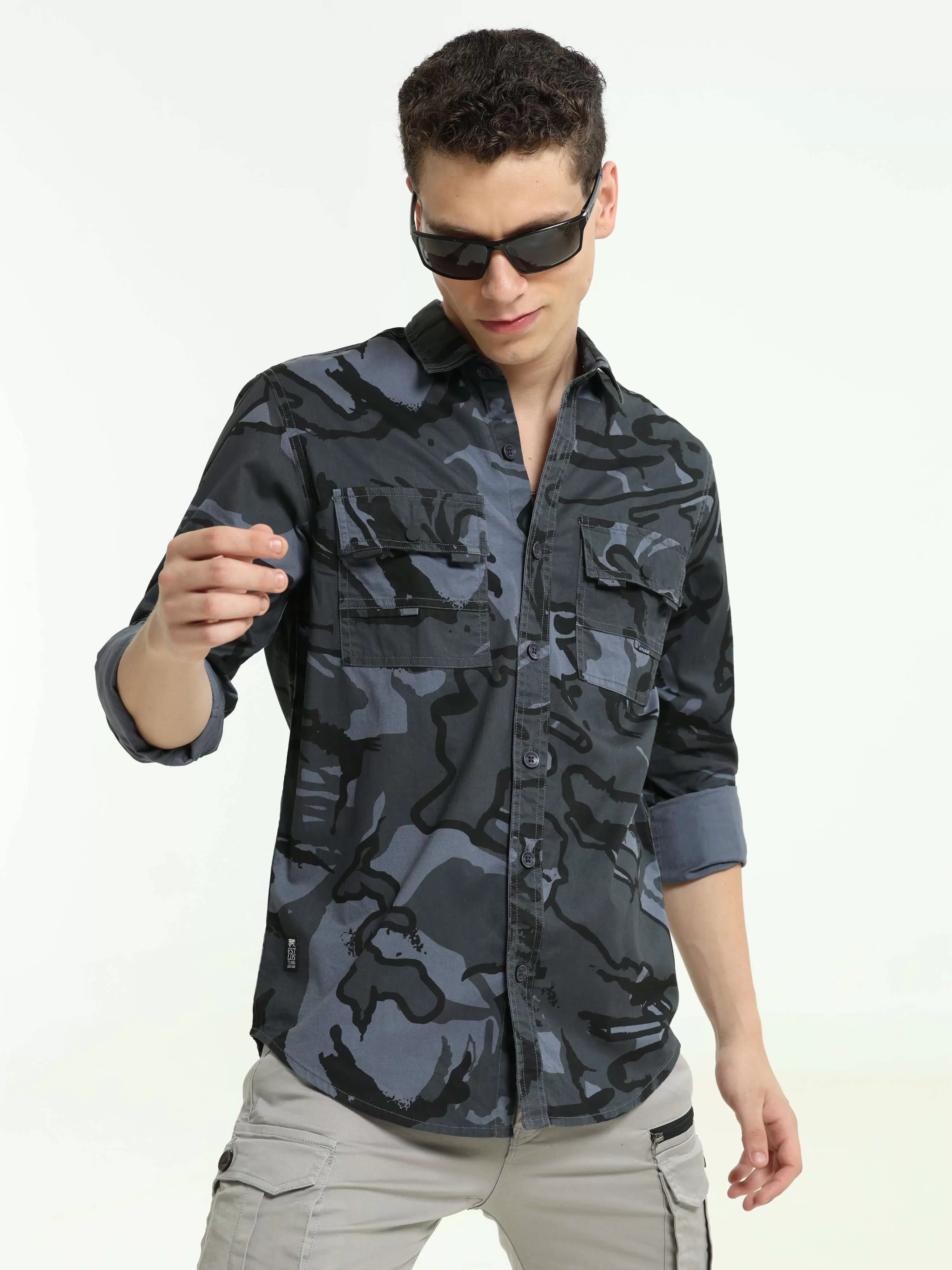 Camo Cargo navy shirt