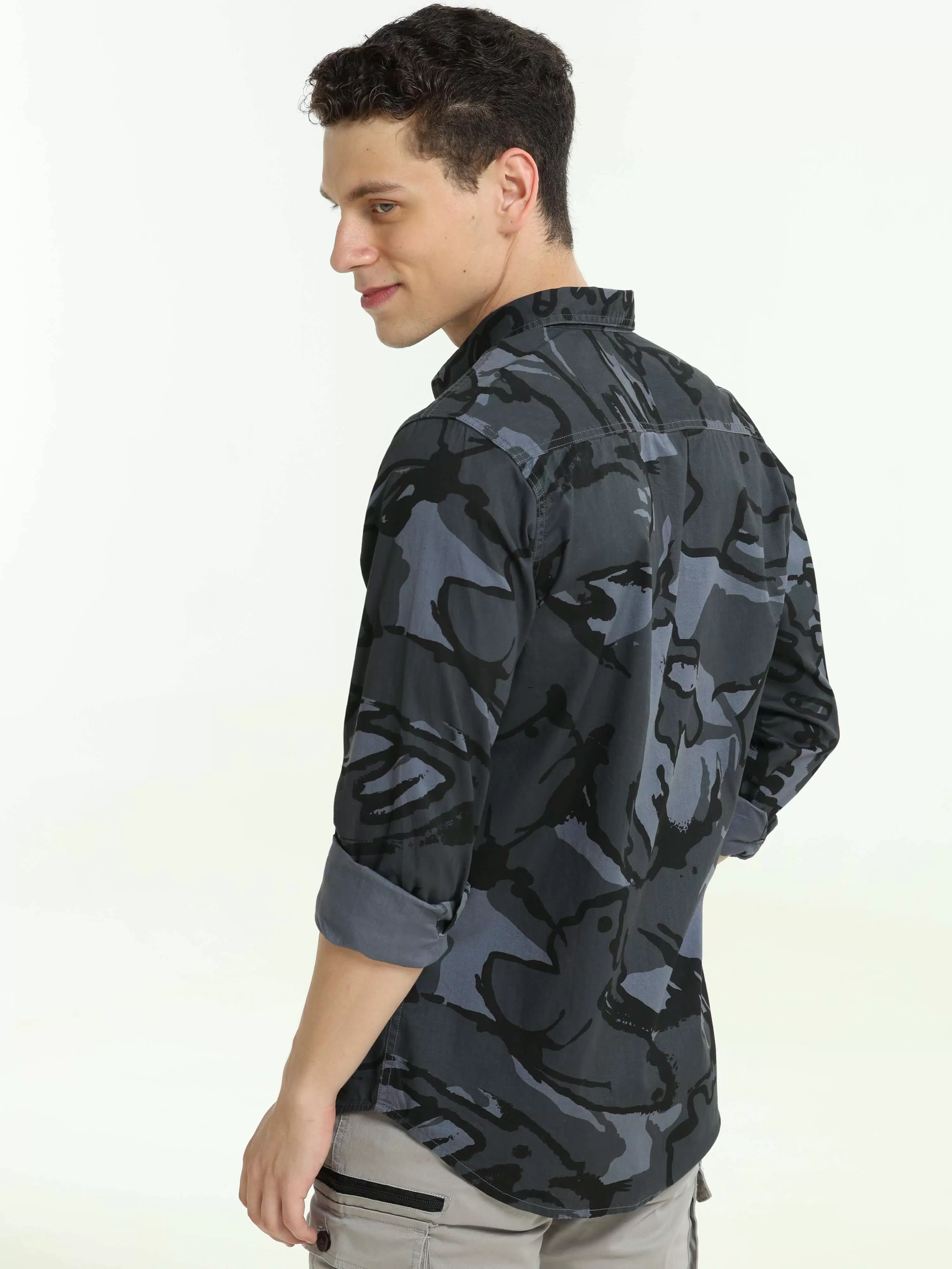 Camo Cargo navy shirt