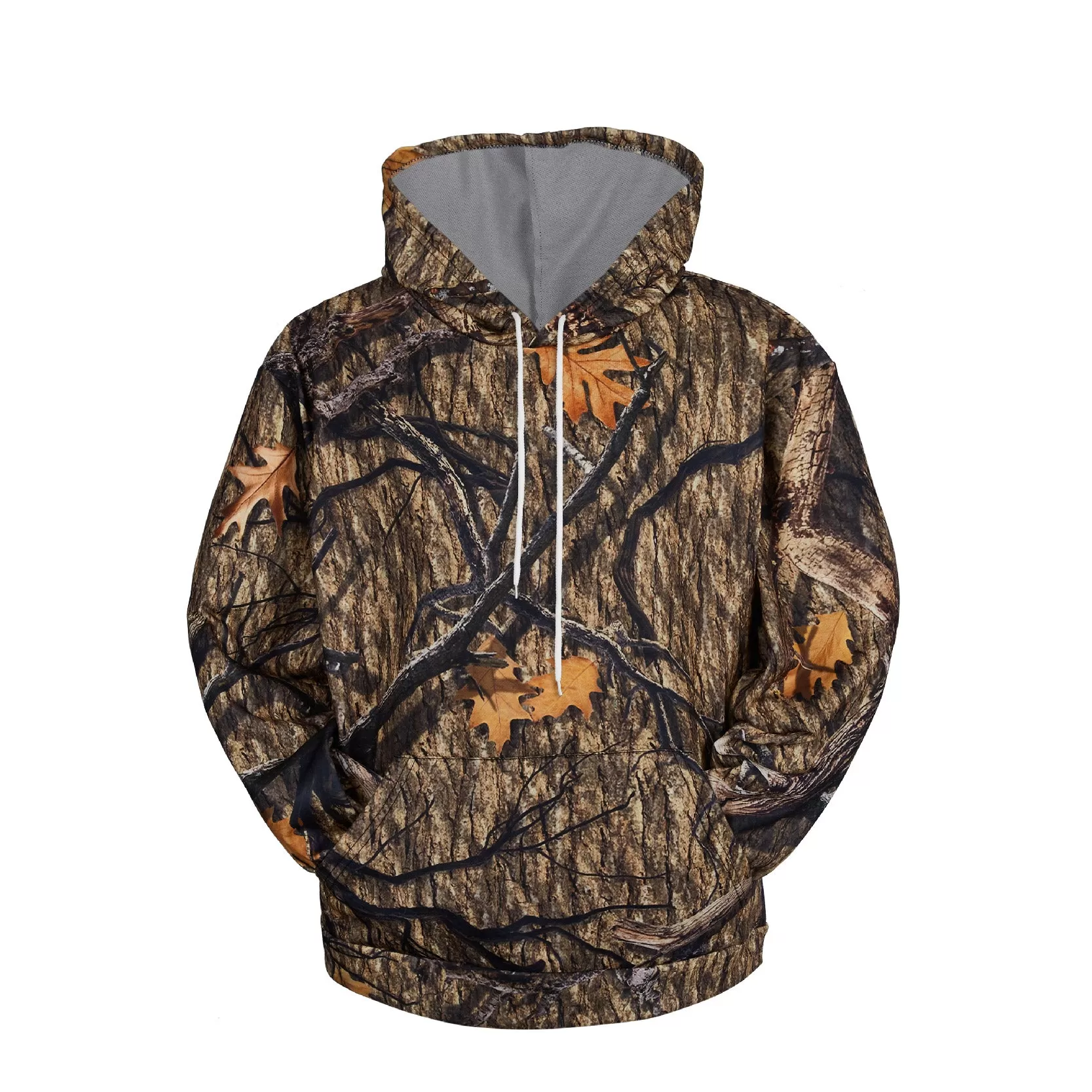 CAMO DRAWSTRING POCKET HOODIE