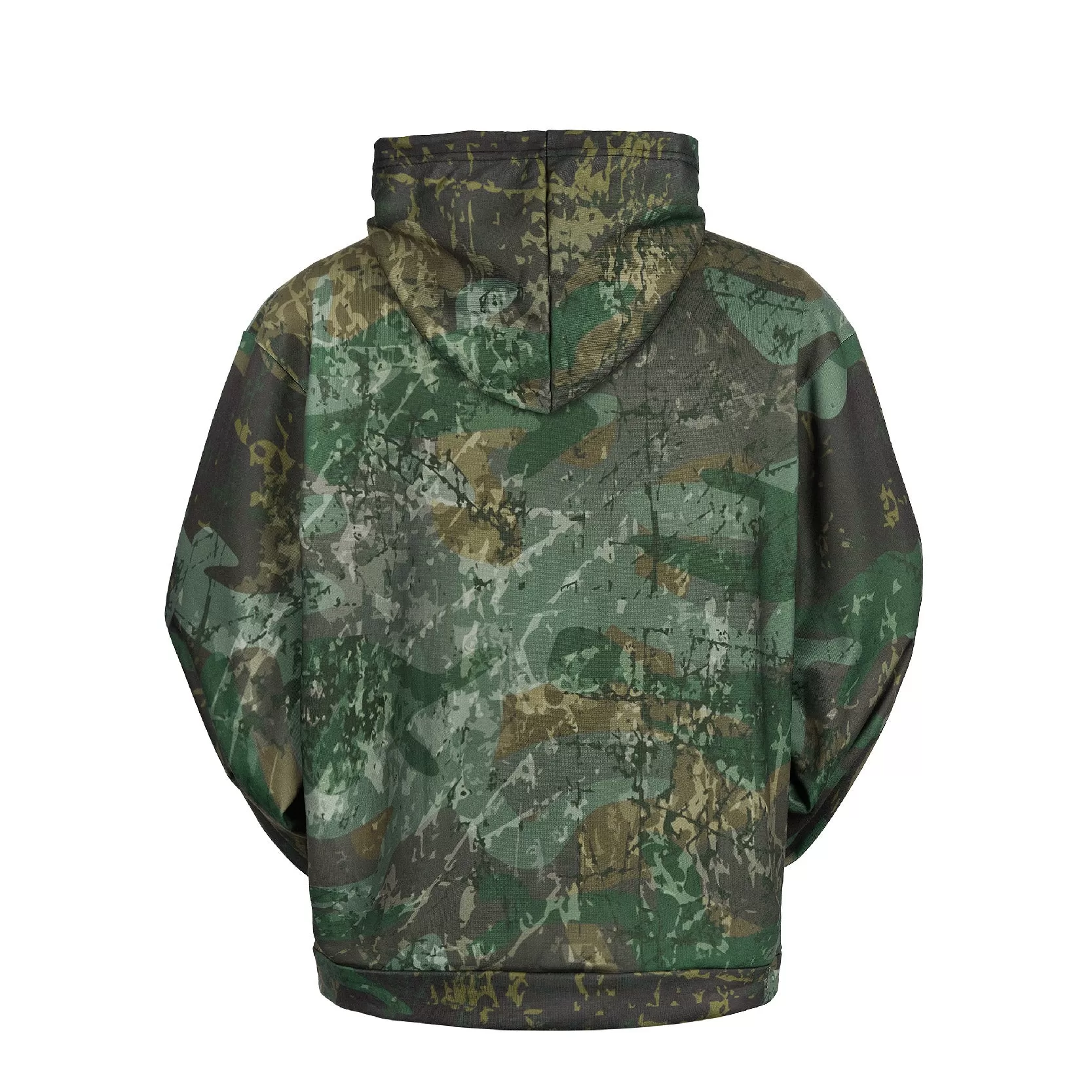 CAMO DRAWSTRING POCKET HOODIE