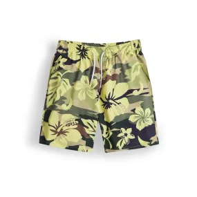 CAMO FLOWER PRINTED 11'' INSEAM SWIM TRUNKS