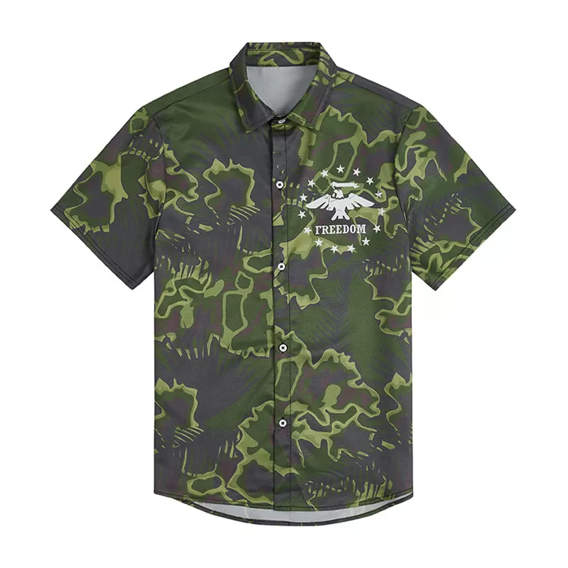 CAMO STATUE OF LIBERTY PRINTED SHIRT