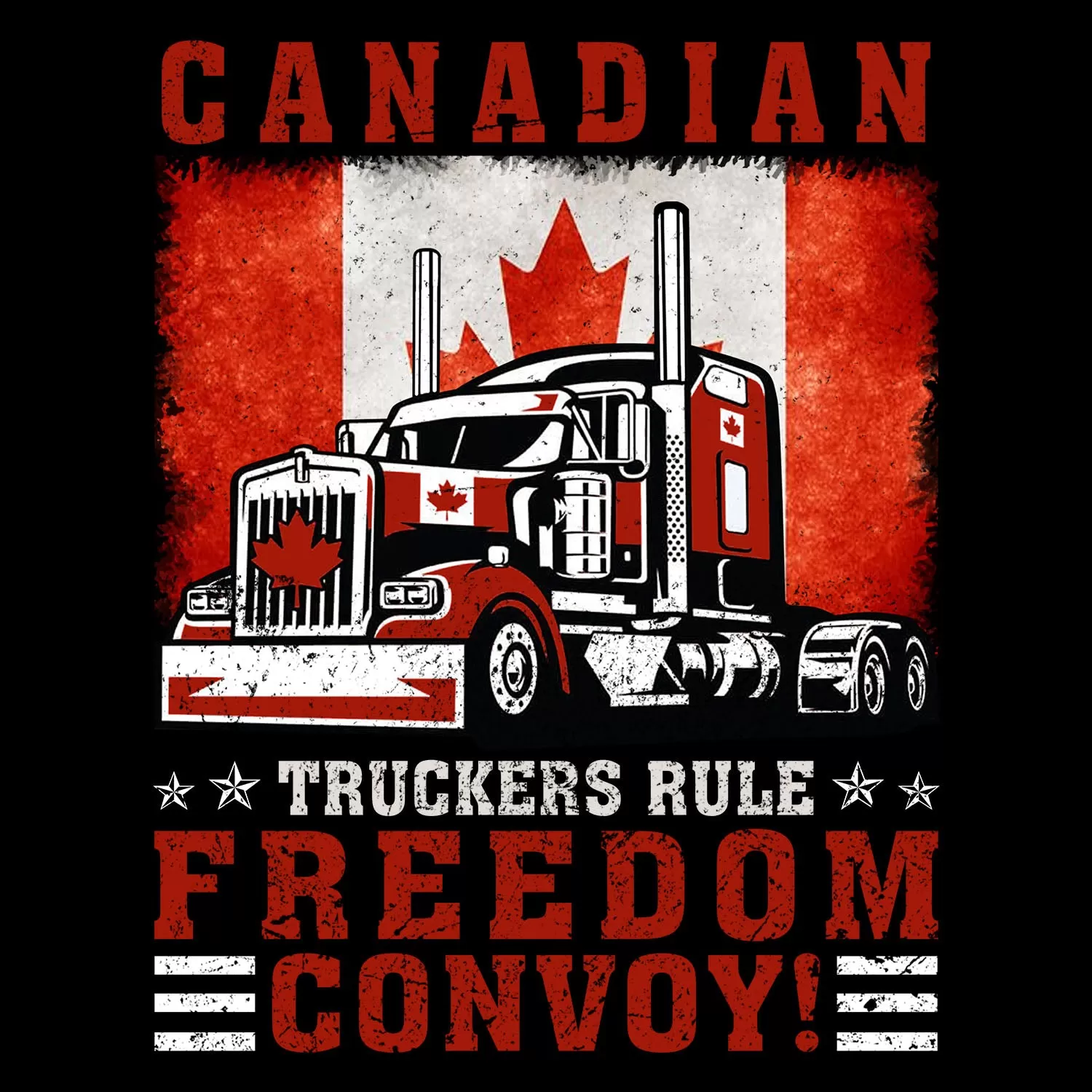 Canadian Truckers Rule Freedom Convoy T-Shirt