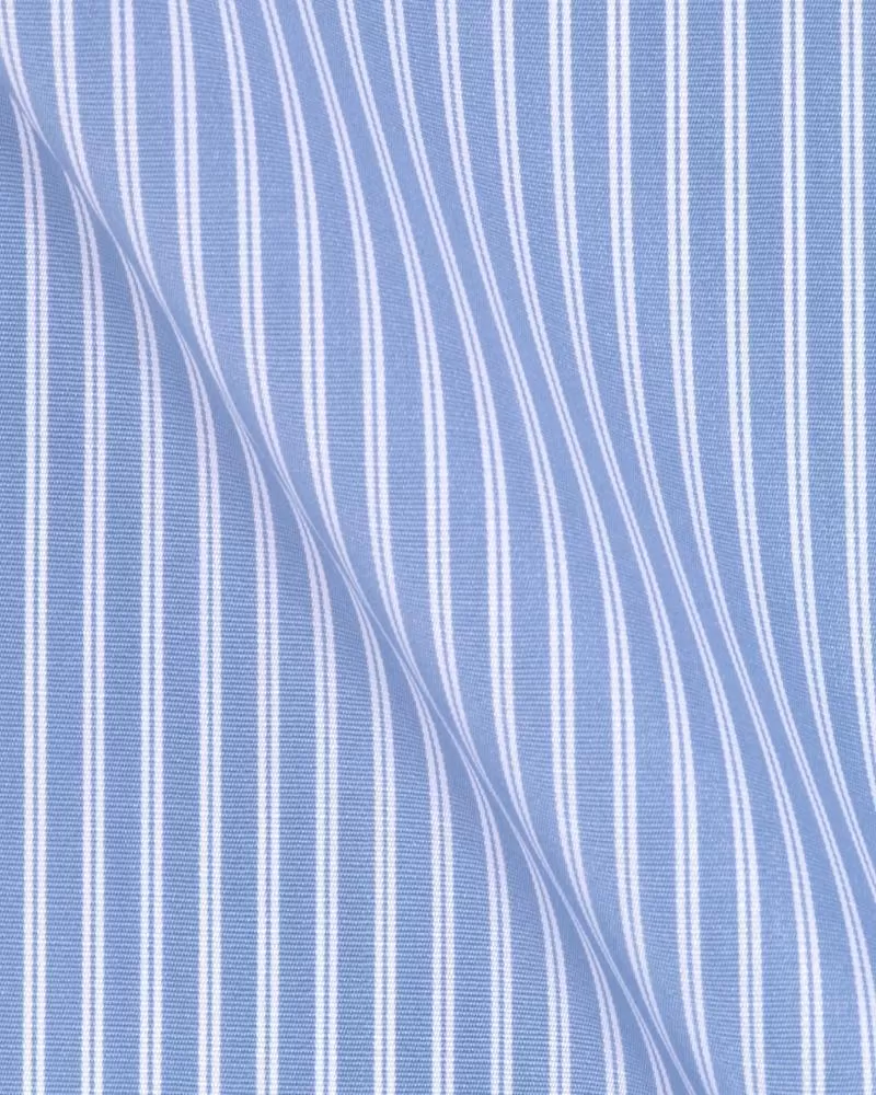 Canclini Argento Blue Stripe Shirt 3030.w060.0002.f03