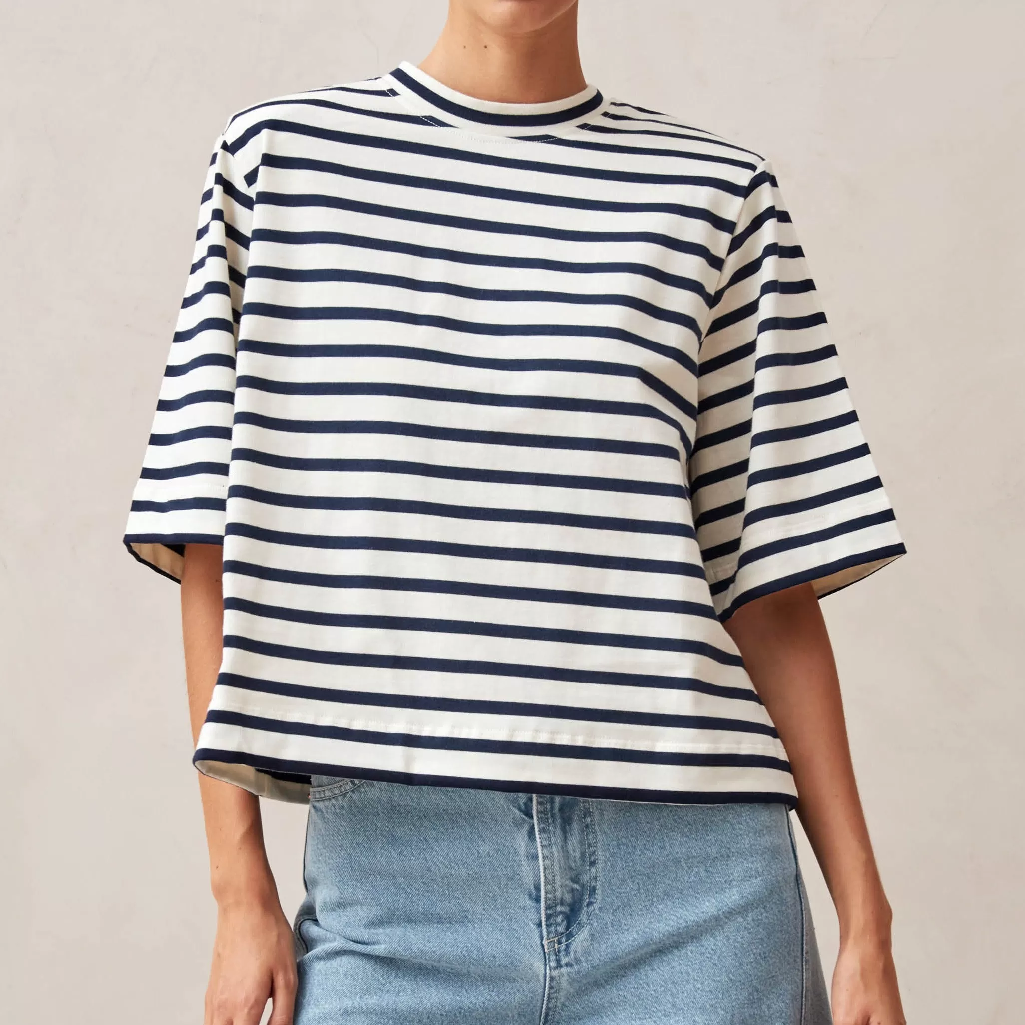 Capa Stripes Navy And White Tshirt