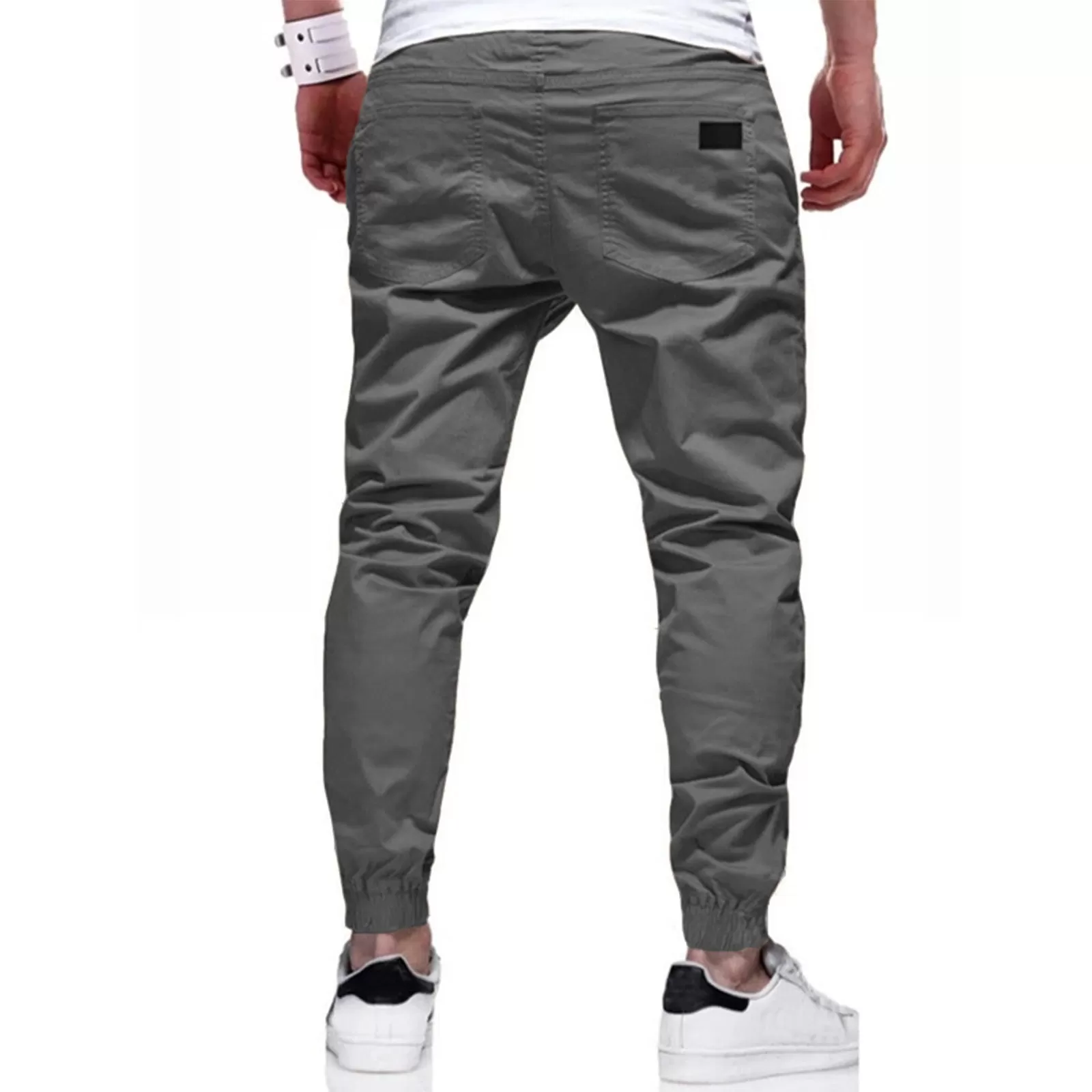 CASUAL DRAWSTRING MULTI-POCKETS JOGGER PANTS