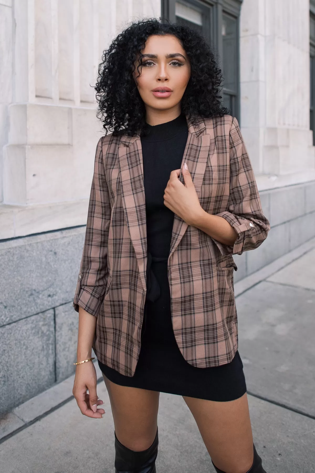 Checklist Chic Plaid Blazer - Final Sale