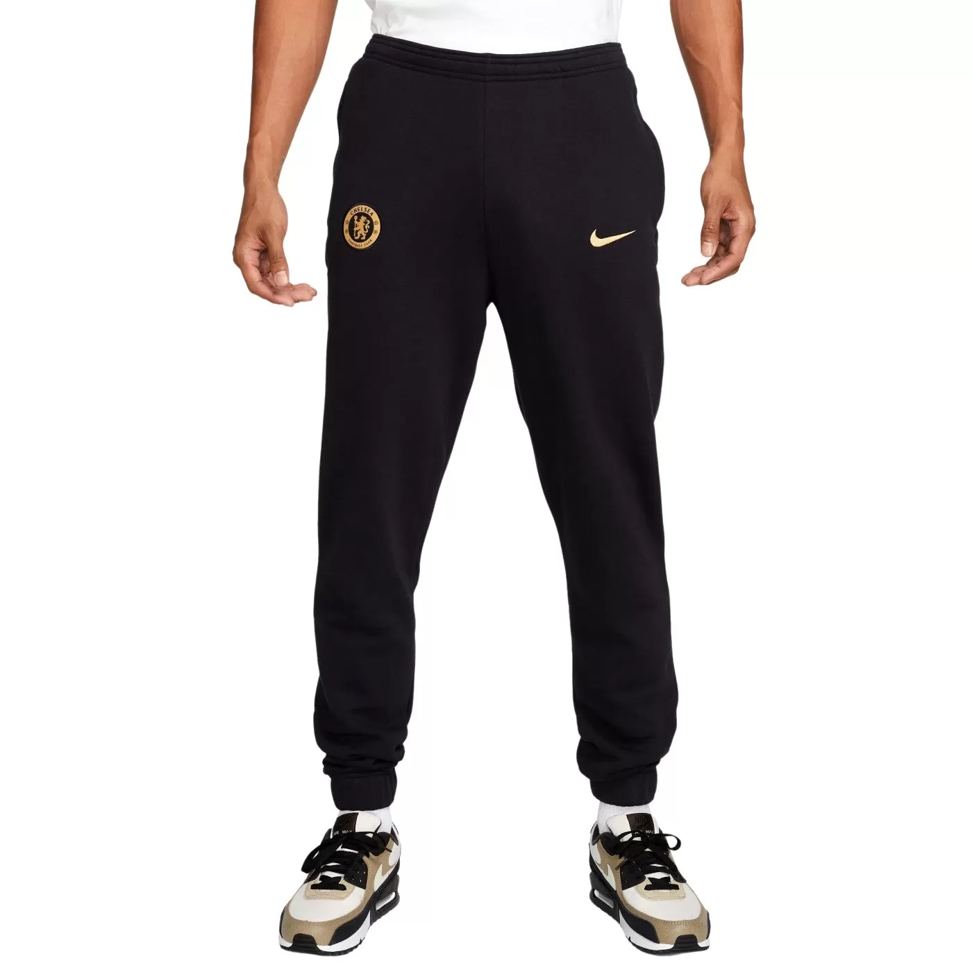 Chelsea FC black/gold Casual fleece tracksuit 2023/24 - Nike