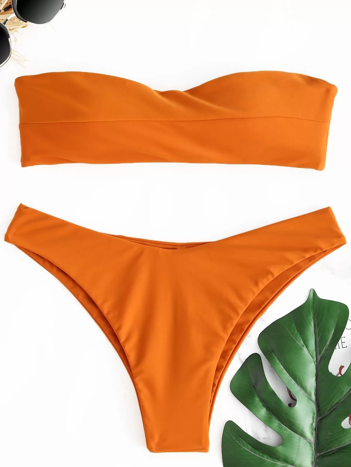 Chic Bandeau Thong Bikini Set