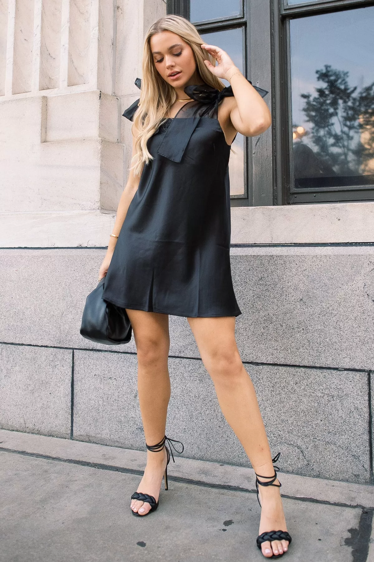 Chic Ties Satin Mini Dress - Final Sale