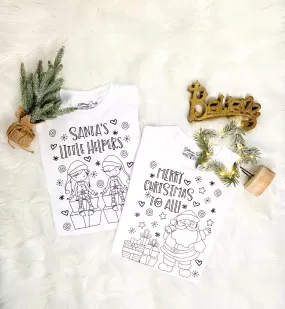 Children's Color Me Christmas Tees