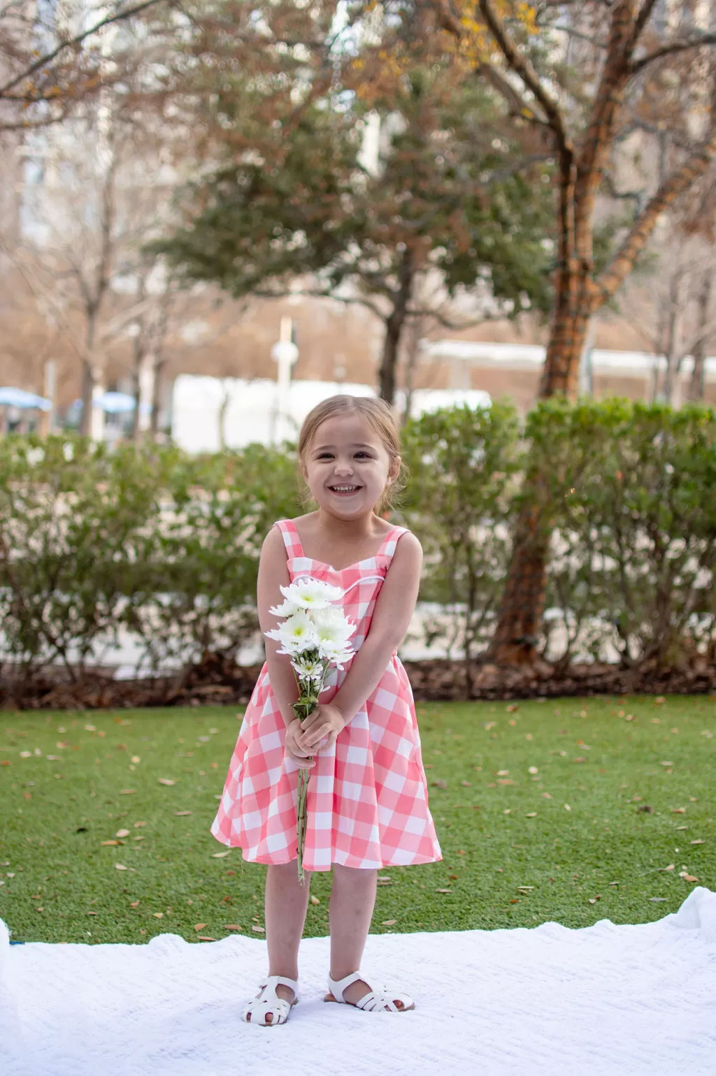 Claire Tank Dress - Pink Gingham