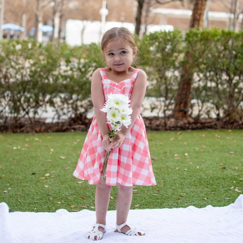 Claire Tank Dress - Pink Gingham