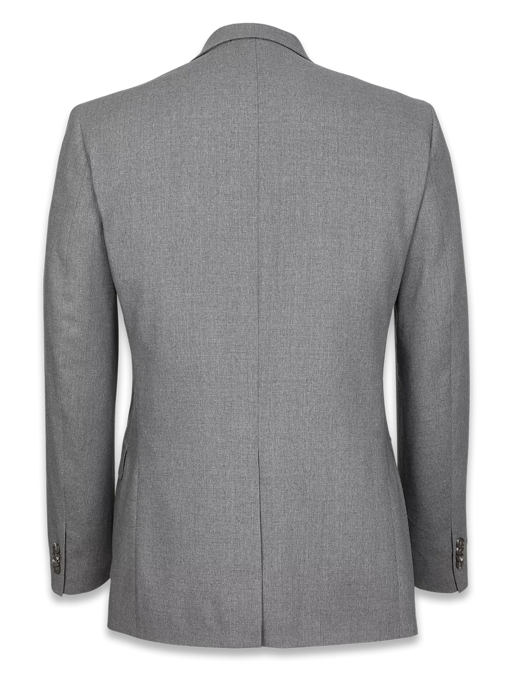 Classic Fit Essential Wool Notch Lapel Suit Jacket - Grey