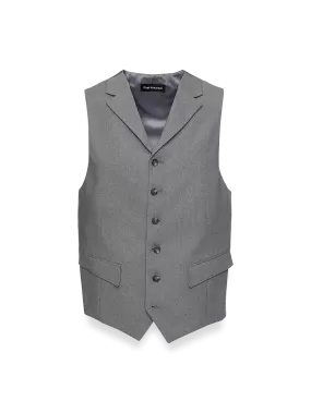 Classic Fit Essential Wool Suit Vest - Grey