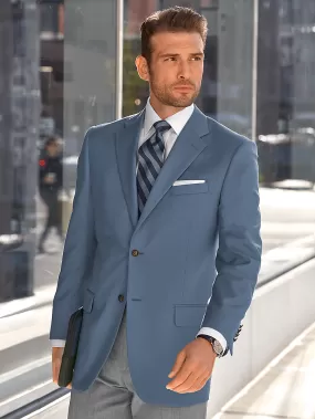 Classic Fit Wool Travel Blazer - Dusty Blue