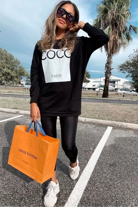 Coco Print Oversized Sweatshirt