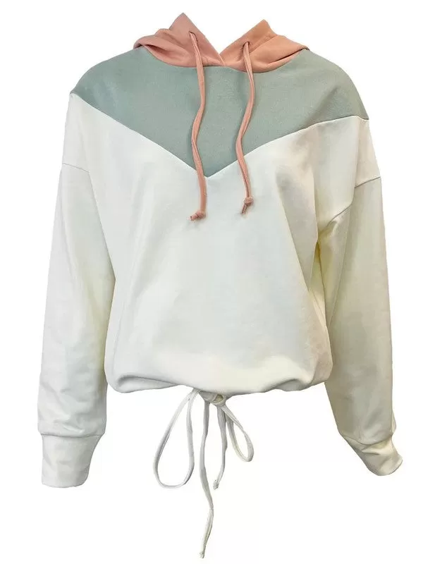 Color Block Hoodie Set