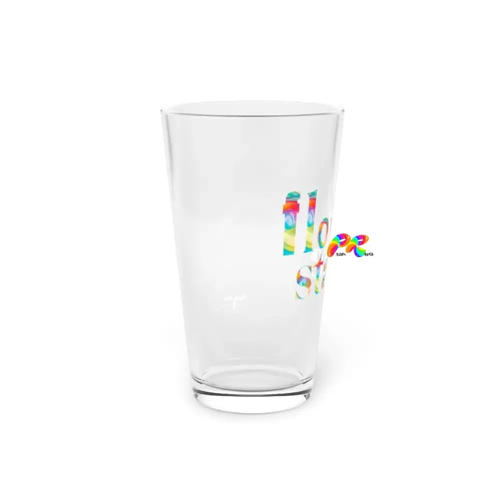 Colorful Flow State Drink Pint Glass, 16floz