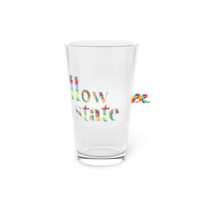 Colorful Flow State Drink Pint Glass, 16floz