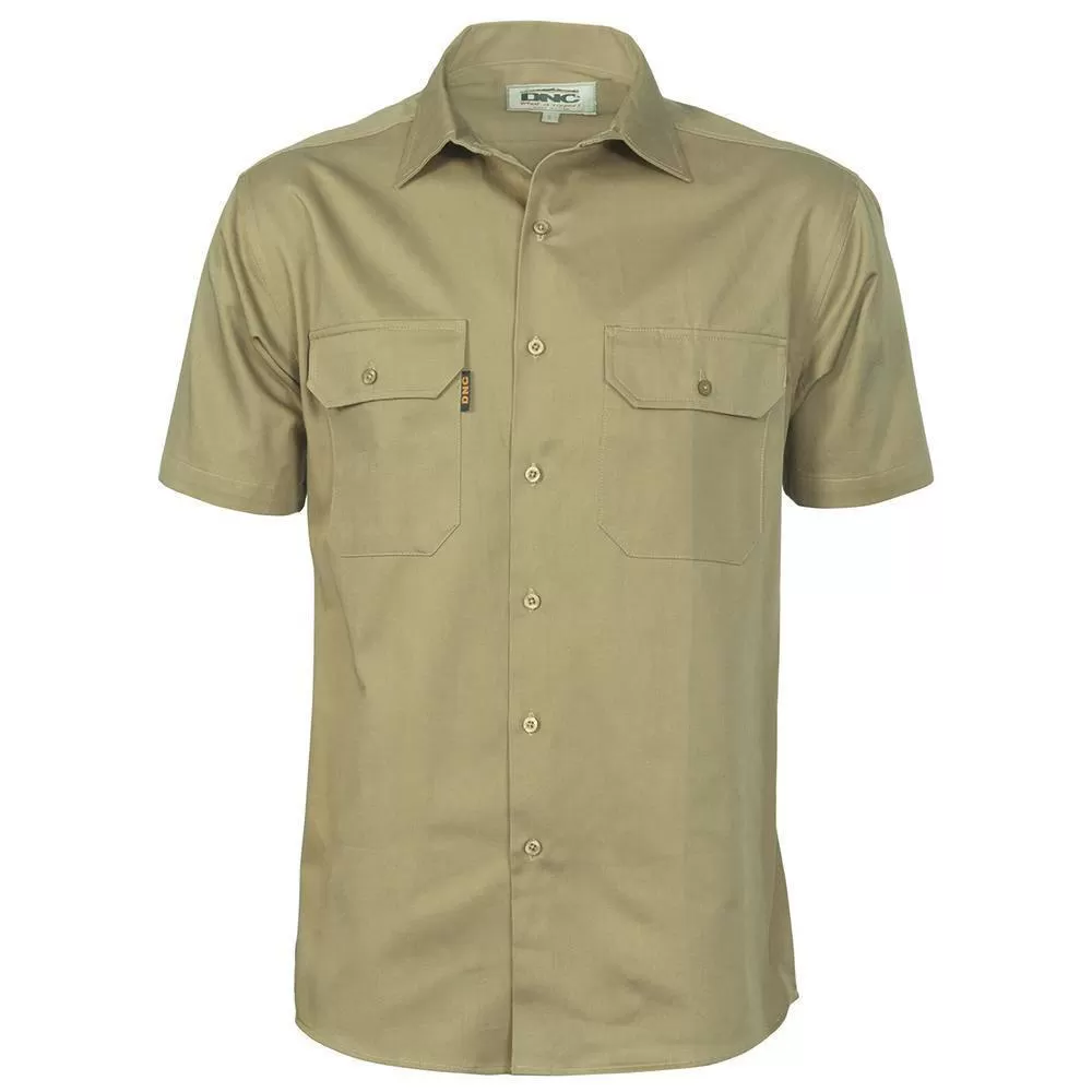 Cotton Drill Short Sleeve Work Shirt