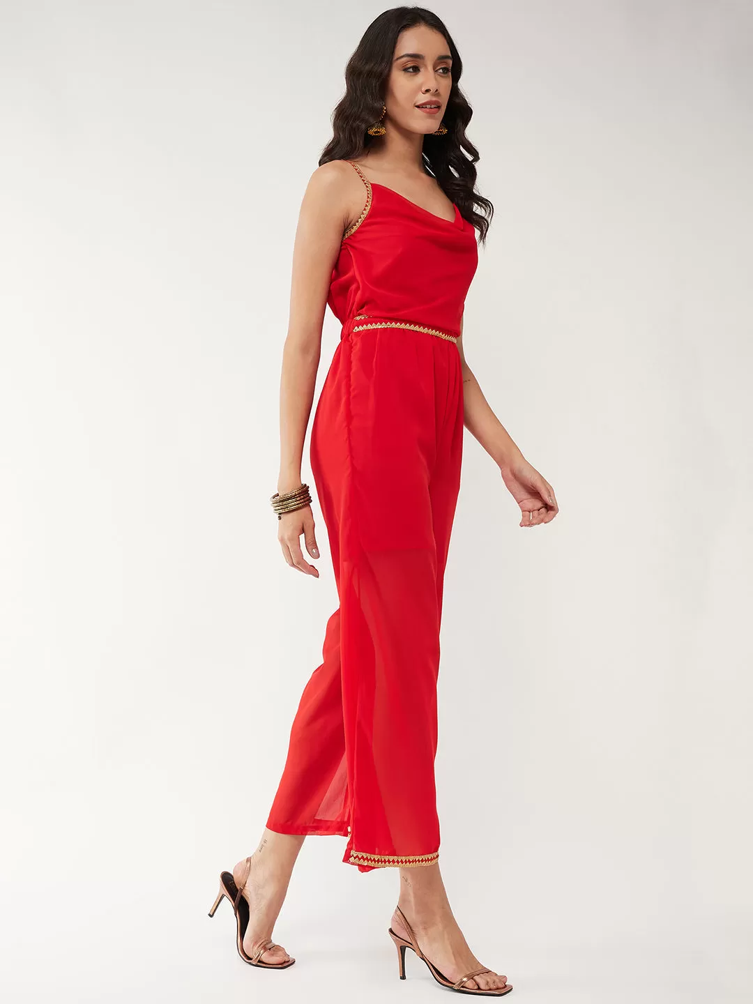 Cowl Neckline Jumpsuit