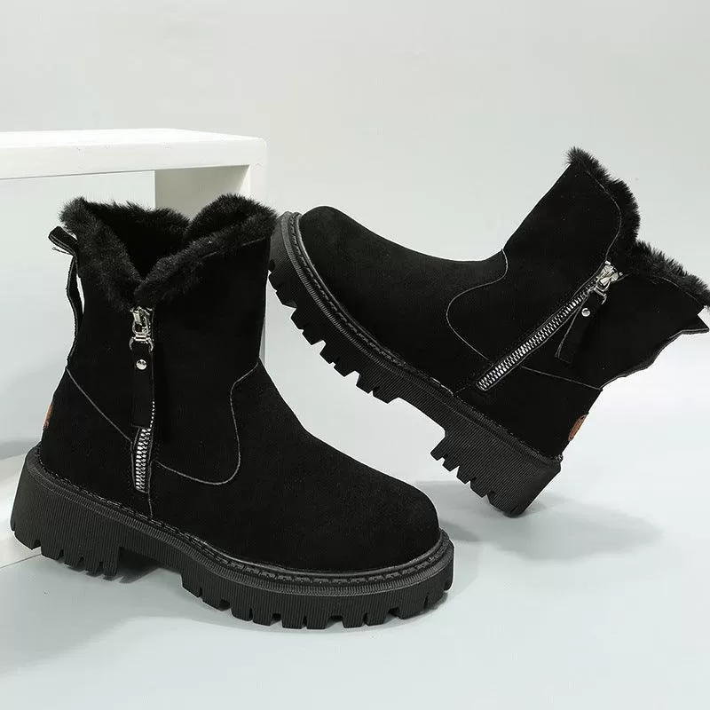 COZY ELEGANCE FAUX SUEDE SNOW BOOTS