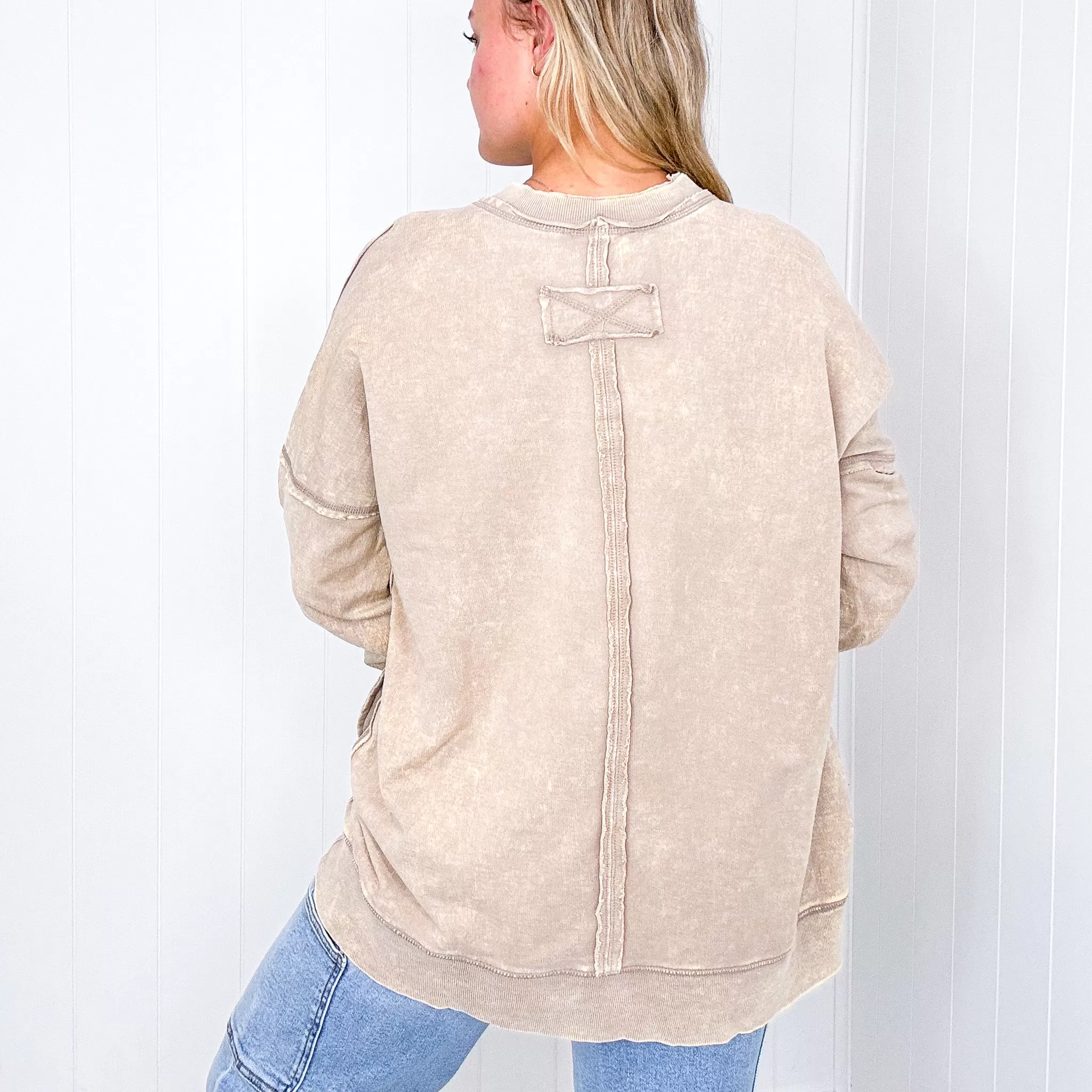 Cozy Nights Mineral Washed Oversized Pullover in 4 Colors