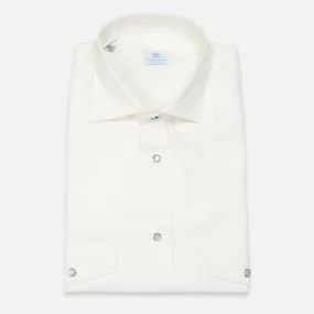 Cream Cotton Cashmere Rodeo Shirt