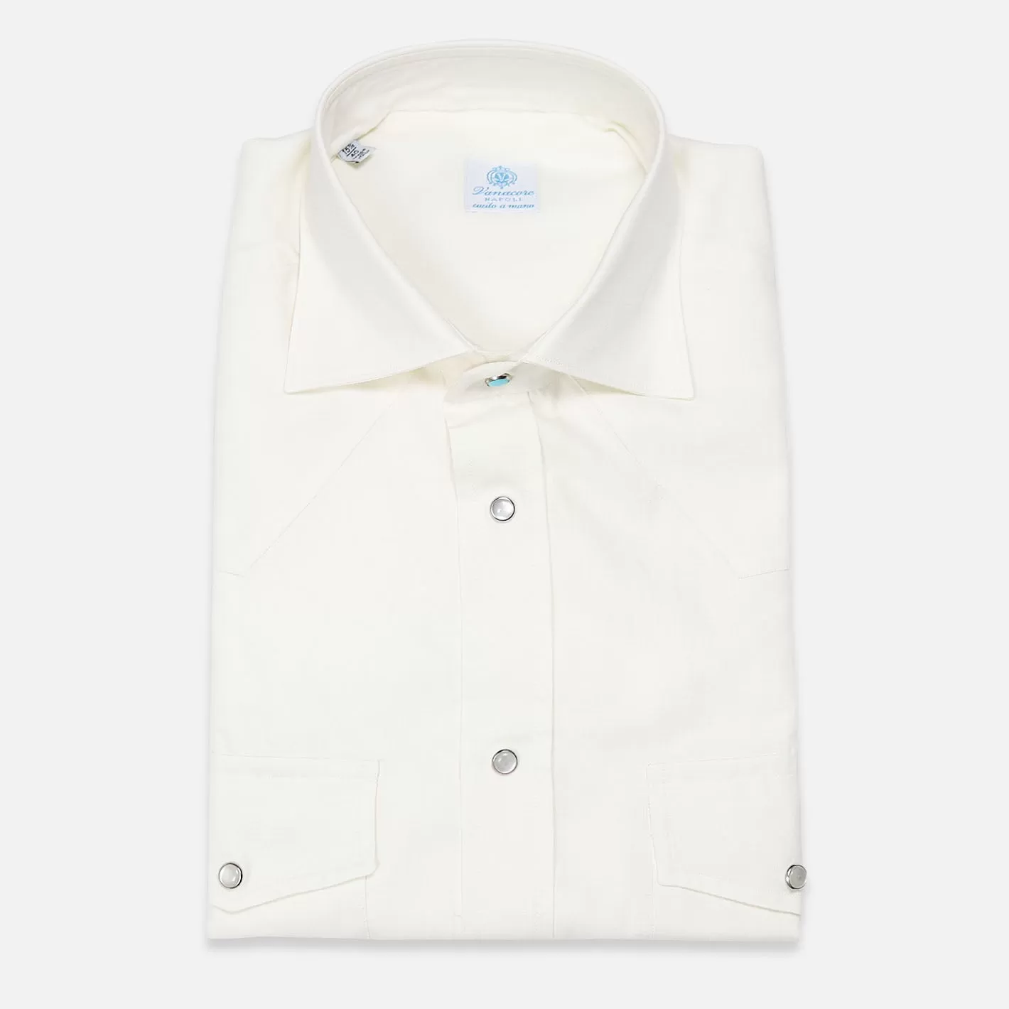 Cream Cotton Cashmere Rodeo Shirt