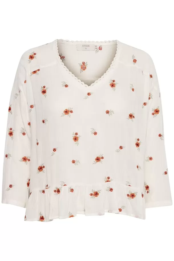 Cream Mika Blouse - Snow White