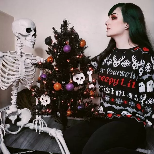 Creepy Lil Christmas Knit Sweater