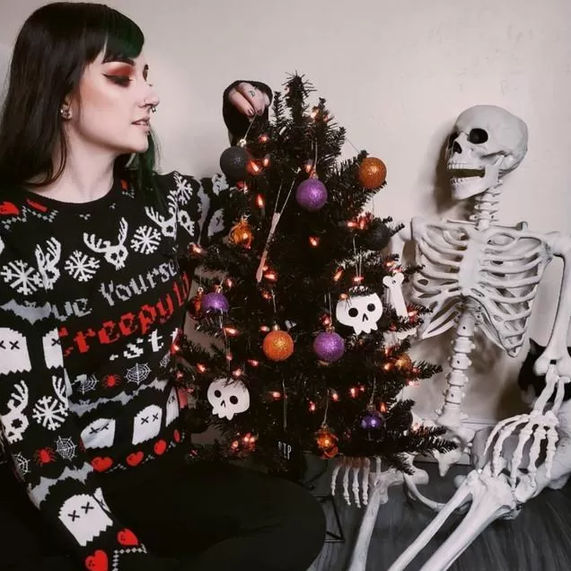 Creepy Lil Christmas Knit Sweater