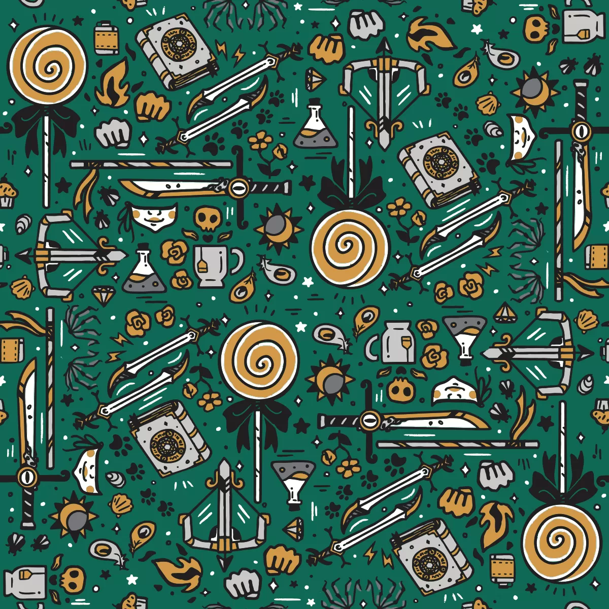 Critical Role Wrapping Paper 4 Pack: Green & Silver