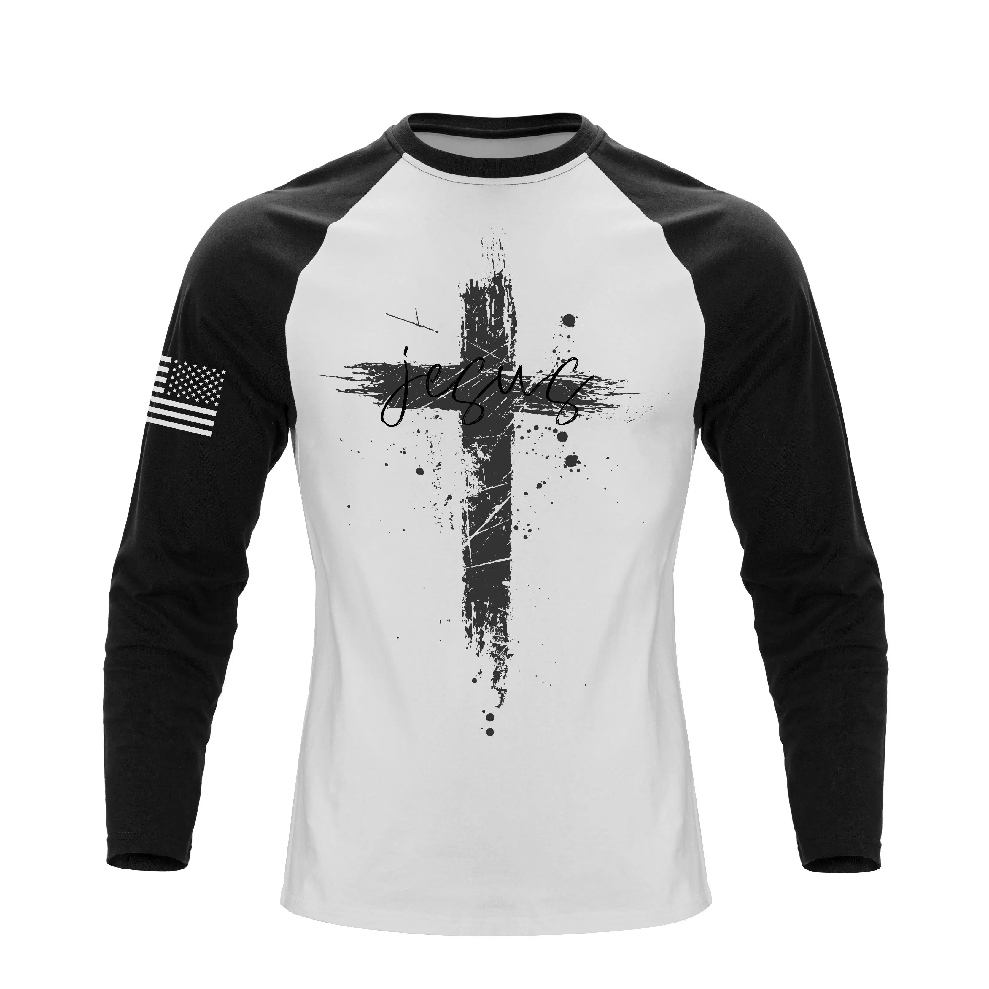 CROSS RAGLAN GRAPHIC LONG SLEEVE T-SHIRT